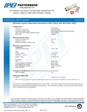PE4229 Datasheet PDF Pasternack Enterprises, Inc.