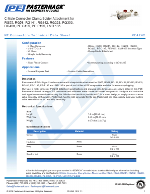 PE4242 Datasheet PDF Pasternack Enterprises, Inc.