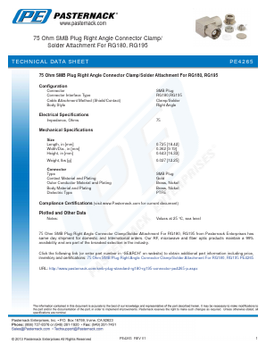 PE4265 Datasheet PDF Pasternack Enterprises, Inc.