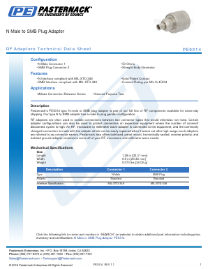 PE9314 Datasheet PDF Pasternack Enterprises, Inc.