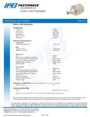 PE9318 Datasheet PDF Pasternack Enterprises, Inc.