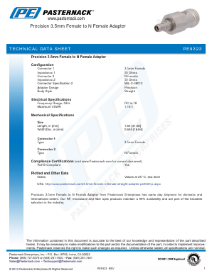 PE9323 Datasheet PDF Pasternack Enterprises, Inc.
