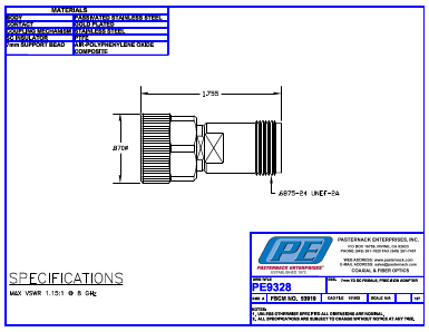 PE9328 Datasheet PDF Pasternack Enterprises, Inc.