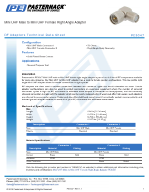 PE9347 Datasheet PDF Pasternack Enterprises, Inc.