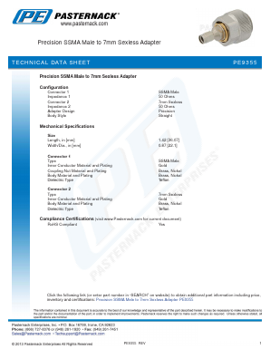 PE9355 Datasheet PDF Pasternack Enterprises, Inc.