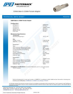 PE9358 Datasheet PDF Pasternack Enterprises, Inc.