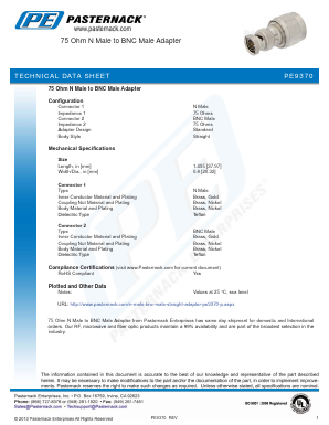 PE9370 Datasheet PDF Pasternack Enterprises, Inc.