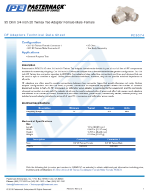 PE9374 Datasheet PDF Pasternack Enterprises, Inc.