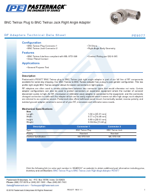PE9377 Datasheet PDF Pasternack Enterprises, Inc.