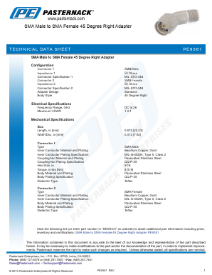PE9381 Datasheet PDF Pasternack Enterprises, Inc.