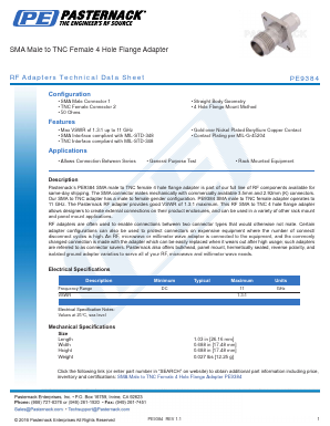 PE9384 Datasheet PDF Pasternack Enterprises, Inc.