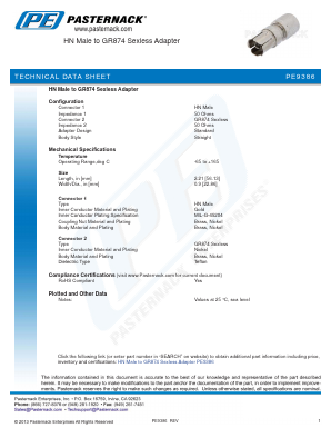 PE9386 Datasheet PDF Pasternack Enterprises, Inc.