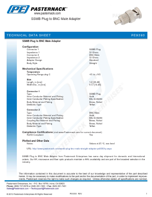 PE9393 Datasheet PDF Pasternack Enterprises, Inc.
