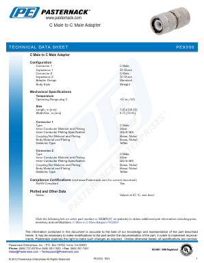 PE9300 Datasheet PDF Pasternack Enterprises, Inc.