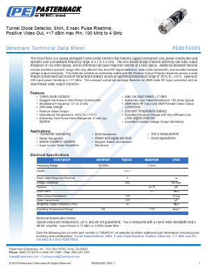 PE80T6003 Datasheet PDF Pasternack Enterprises, Inc.