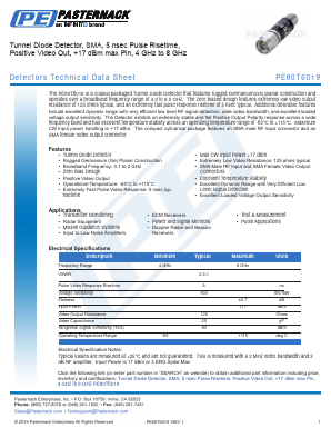 PE80T6019 Datasheet PDF Pasternack Enterprises, Inc.
