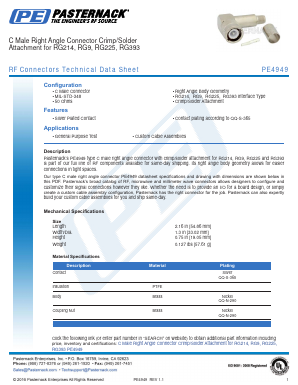 PE4949 Datasheet PDF Pasternack Enterprises, Inc.