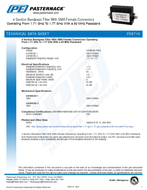 PE8710 Datasheet PDF Pasternack Enterprises, Inc.