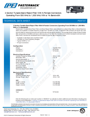 PE8737 Datasheet PDF Pasternack Enterprises, Inc.
