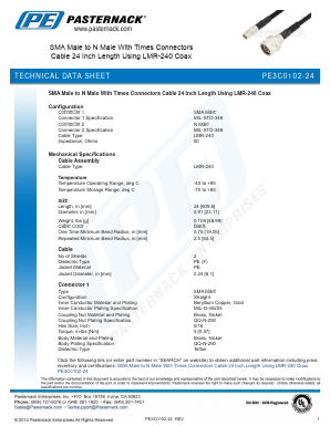 PE3C0102-24 Datasheet PDF Pasternack Enterprises, Inc.