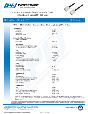 PE3C0118-12 Datasheet PDF Pasternack Enterprises, Inc.