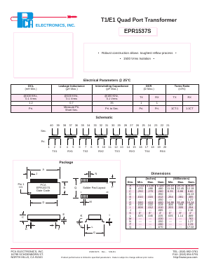 EPR1537S Datasheet PDF PCA ELECTRONICS INC.