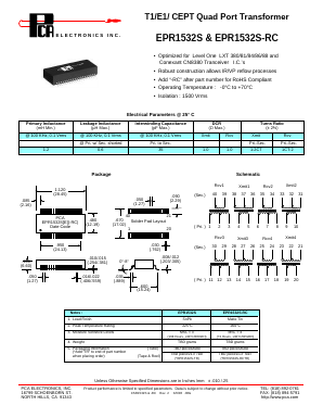 EPR1532S Datasheet PDF PCA ELECTRONICS INC.