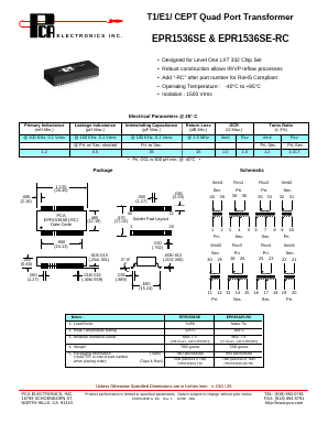 EPR1536SE-RC Datasheet PDF PCA ELECTRONICS INC.