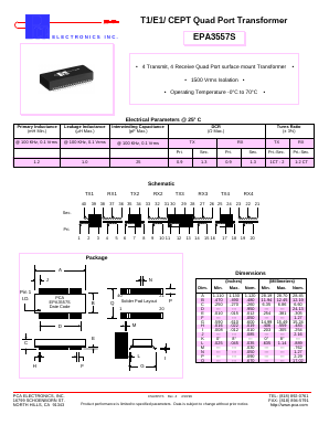 EPA3557S Datasheet PDF PCA ELECTRONICS INC.