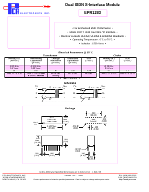 EPR1283 Datasheet PDF PCA ELECTRONICS INC.