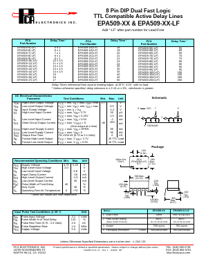 EPA509 Datasheet PDF PCA ELECTRONICS INC.