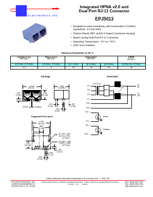 EPJ5013 Datasheet PDF PCA ELECTRONICS INC.