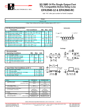 EPA3940-12-RC Datasheet PDF PCA ELECTRONICS INC.