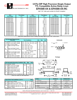 EPA500-85 Datasheet PDF PCA ELECTRONICS INC.