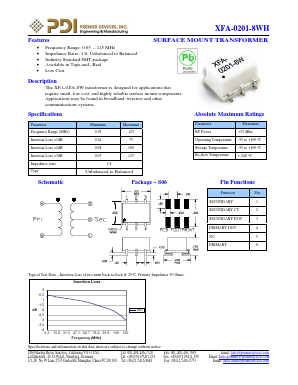 XFA-0201-8WH Datasheet PDF PREMIER DEVICES, INC.