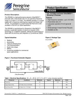 PE9309-01 Datasheet PDF Peregrine Semiconductor Corp.
