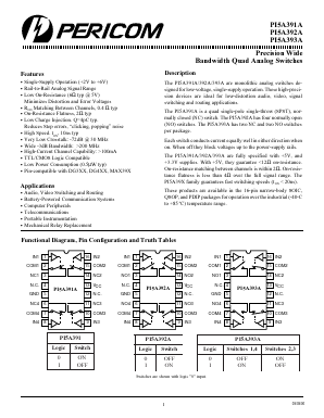 PI5A393A Datasheet PDF Pericom Semiconductor Corporation