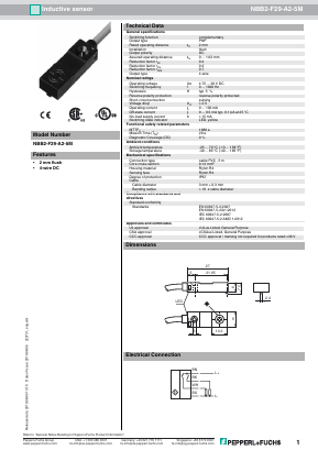 NBB2-F29-A2-5M Datasheet PDF Pepperl+Fuchs Inc.