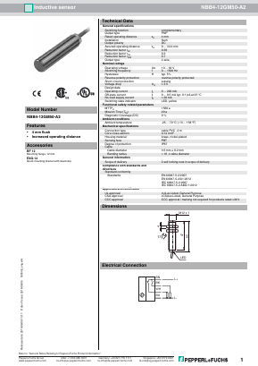 NBB4-12GM50-A2 Datasheet PDF Pepperl+Fuchs Inc.