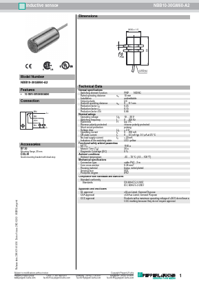 NBB10-30GM60-A2 Datasheet PDF Pepperl+Fuchs Inc.