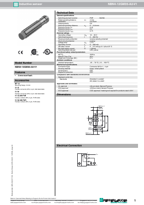 NBN4-12GM35-A2-V1 Datasheet PDF Pepperl+Fuchs Inc.