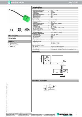 NBN5-F7-E1 Datasheet PDF Pepperl+Fuchs Inc.