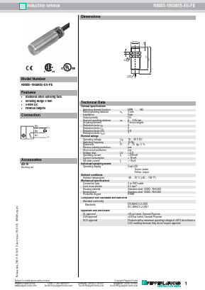 NMB5-18GM55-E0-FE Datasheet PDF Pepperl+Fuchs Inc.