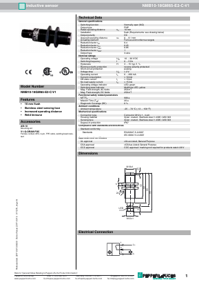 NMB10-18GM65-E2-C-V1 Datasheet PDF Pepperl+Fuchs Inc.