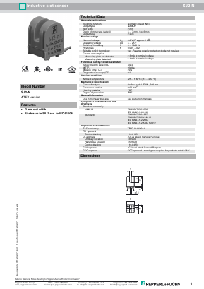 SJ2-N Datasheet PDF Pepperl+Fuchs Inc.