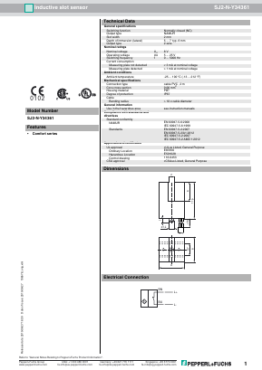 SJ2-N-Y34361 Datasheet PDF Pepperl+Fuchs Inc.