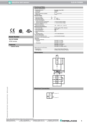 SJ2-N-Y43896 Datasheet PDF Pepperl+Fuchs Inc.