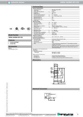 NBN8-18GM80-WO-V93 Datasheet PDF Pepperl+Fuchs Inc.