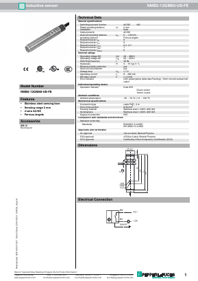 NMB2-12GM80-US-FE Datasheet PDF Pepperl+Fuchs Inc.
