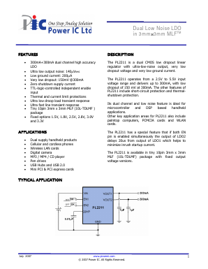 PL2211-33VZ Datasheet PDF Power IC Ltd.